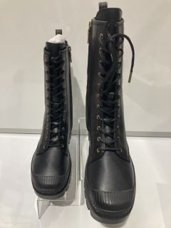 COACH TASHA BLACK LEATHER BOOTS SIZE US 9 B RRP £109