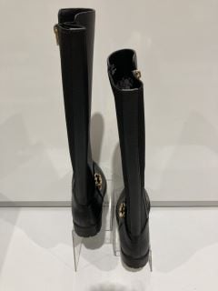 COACH FARRAH LEATHER KNEE HIGH SIZE 7 BLACK BOOTS RRP £118