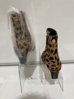 RALPH LAUREN WILLA SIZE 4 LEOPARD BOOTS RRP £229