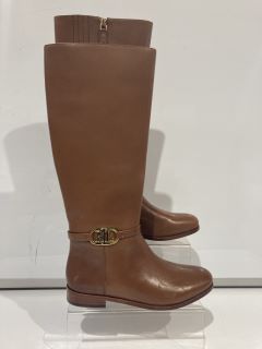 RALPH LAUREN BRIDGETTE SIZE 5 TALL TAN BOOTS RRP £269