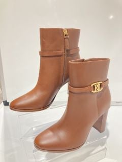 RALPH LAUREN MAXIE-BO-BTE POLO TAN BOOTS SIZE UK 4 RRP £249