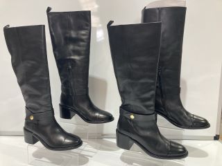 2 X JOHN LEWIS SAGA KNEE HIGH BOOTS BLACK SIZE 4/7