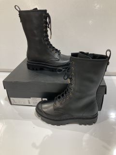 COACH TASHA BLACK LEATHER BOOTS SIZE 4 RRP£220