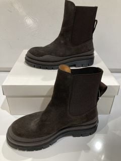 SEEBY CHLOE CROSTA ALLI DARK GREY BOOTS SIZE 38 RRP £126