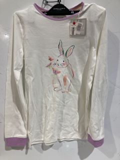 QTY OF ASSORTED CLOTHING TO INCLUDE JOHN LEWIS WHITE BUNNY PYJAMAS 13 YEARS