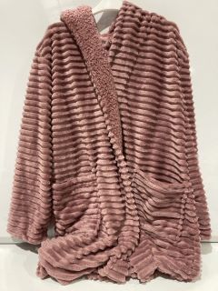 QTY OF ASSORTED CLOTHING TO INCLUDE JOHN LEWIS RIB ROBE LARGE PINK