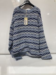 COMBER KNIT SWEATER MAUI BLUE SIZE XL RRP £180