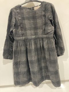 QTY OF ASSORTED CLOTHING TO INCLUDE JOHN LEWIS HEIRLOOM COLLECTION LUREX GREY DRESS 7 YEARS