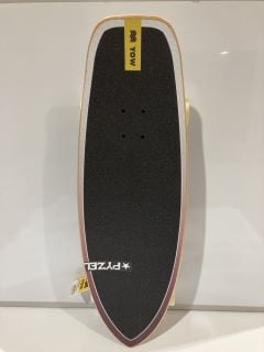 YOW LA SANTA 33 SURF SKATEBOARD - MULTICOLOUR BLACK/WHITE SIZE 33 INCH TOTAL RRP £280.00