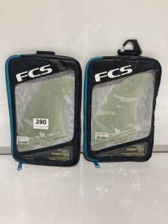 QTY OF FCS II POWER TWIN PG CLEAR RETAIL FINS RRP £60