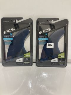 QTY OF FCS II PERFORMER NEO GLASS LARGE TRI FINS RRP £140