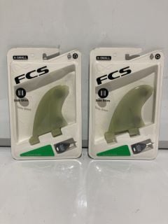 QTY OF GL NATURAL GLASS FLEX SIDE FIN SET RRP £80