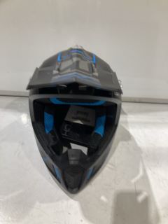 FXR CLUTCH EVO RACING HELMET BLUE/BLACK SIZE S TOTAL RRP £135.00