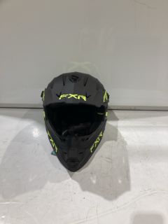 FXR YOUTH LEGION RACING HELMET YELLOW/BLACK SIZE S TOTAL RRP £80.00