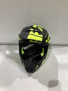 FXR TORQUE TEAM RACING HELMET BLACK/HI-VIS SIZE L TOTAL RRP £190.00