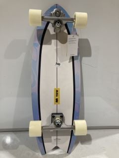 COXO 31" YOW SURF SKATEBOARD FISHTAIL DESIGN BLACK/WHITE TOTAL RRP £253