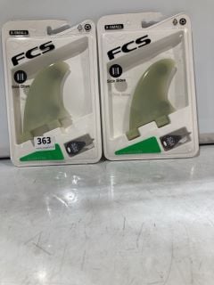 QTY OF ITEMS TO INCLUDE FCS GL NATURAL GLASS FLEX SIDE FIN SET SIZE X- SMALL TOTAL RRP £80