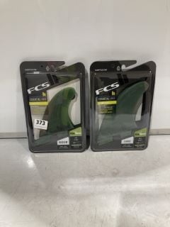 QTY OF ITEMS TO INCLUDE FCS 2 CARVER NEO GLASS MEDIUM SAGE QUAD REAR RETAIL FINS TOTAL RRP £100