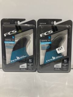 QTY OF FCS II PERFORMER PC SMALL TEAL BLACK QUAD REAR RETAIL RRP £130