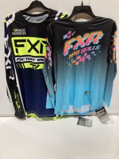 BOX OF ASSORTED ITEMS TO INC YTH PODIUM MX JERSEY SIZE M RRP £150