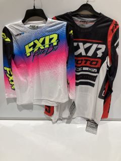 BOX OF ASSORTED ITEMS TO INC YTH PODIUM MX JERSEY SIZE M RRP £150