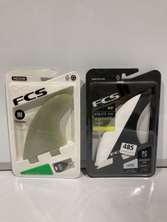 QTY OF FCS II MF PC BLACK/WHITE LARGE TRI FINS RRP£80