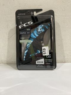 QTY OF FCS II MB PC CARBON MEDIUM BLUE TRI QUAD RETAIL FINS RRP £69