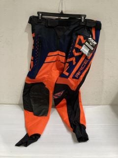 BOX OF ASSORTED ITEMS TO INC CONTENDER MX PANT SIZE 32 RRP£250