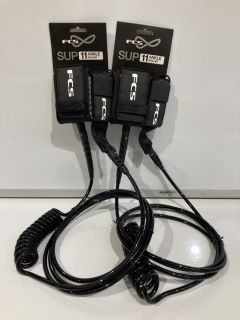 QTY OF FCS 11'SUP REG ESSENTIAL LEASH BLACK RRP£100