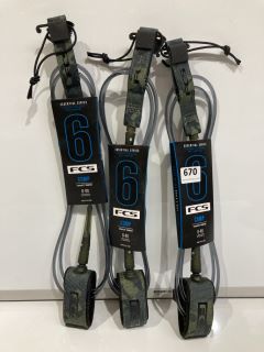 QTY OF FCS 6'COMP ESSENTIAL LEASH CAMO RRP£89