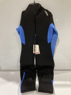 AQUA C-SKINS SURFITIE 4:3 WOMENS WETSUIT GBS BACK ZIP STEAMER BLACK/BLUE SIZE 10 TOTAL RRP £127.00