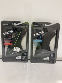 QTY OF ITEMS TO INCLUDE FCS 2 KA PC LARGE BLACK/ACID TRI RETAIL FINS TOTAL RRP £220.00