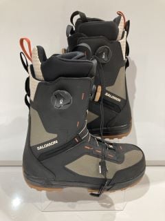 SALOMON ECHO DUAL BOA SNOWBOARD BOOT MEN ARMY GREEN - X /BLACK/RAINY DAY SIZE 10 TOTAL RRP £240.00