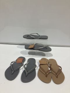 QTY OF FLIP FLOPS INCLUDING HAVAIANAS SLIM ROSE GOLD