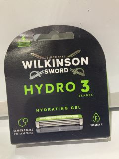 QTY OF ITEMS INCLUDING WILKINSON SWORD HYDRO 3 BLADES (18+ ID MAY BE REQUIRED)