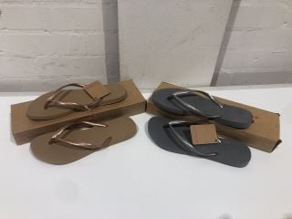 QTY OF FLIP FLOPS INCLUDING HAVAIANAS SLIM STEEL GREY