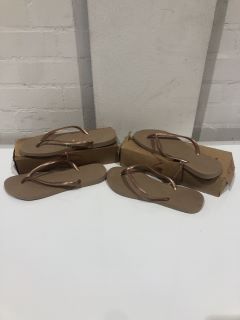 QTY OF FLIP FLOPS INCLUDING HAVAIANAS SLIM ROSE GOLD