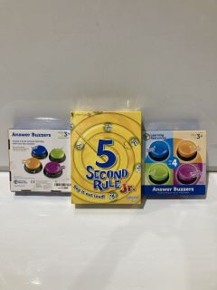 QTY OF ITEMS INCLUDING 5 SECOND RULE JR 6+