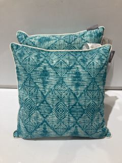 QTY OF ITEMS INCLUDING BLUE AND WHITE PATTERN PILLOW