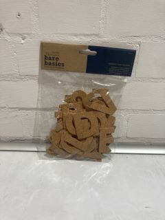 QTY OF ITEMS INCLUDING BARE BASICS ADHESIVE CORK ALPHABET