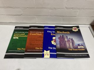 QTY OF BOOKS INCLUDING GCSE MACBETH GUIDE