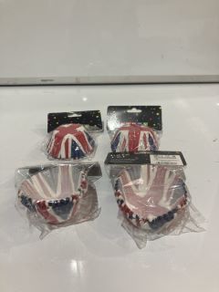 QTY OF ITEMS INCLUDING UNION JACK CUPCAKE WRAPPERS