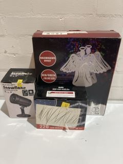 QTY OF ITEMS INCLUDING LED LIT TREE TOPPER