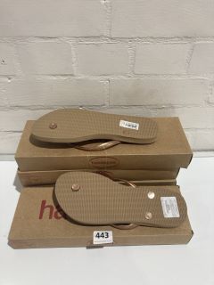 QTY OF FLIP FLOPS INCLUDING HAVAIANAS SLIM ROSE GOLD