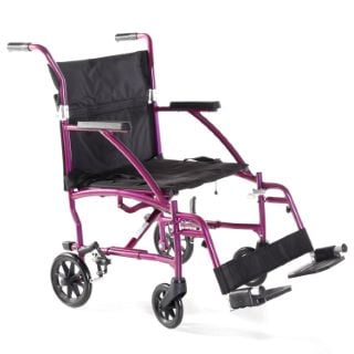 CARECO PURPLE SWIFT TRAVEL WHEELCHAIR WITH BAG £179.99