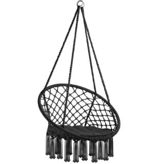 TECTAKE BLACK HANGING CHAIR MALIKAM £36.99