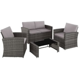 TECTAKE GARDEN FURNITURE LUCCA NATURE/DARK GREY £544.00