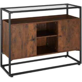 TECTAKE SIDEBOARD OLDHAM INDUSTRIAL WOOD DARK, RUSTIC £99.00