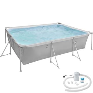 TECTAKE SWIMMING POOL GREY 300-207CM £214.00