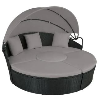 TECTAKE SUN LOUNGER 403423 BLACK (MISSING PART 2) £334.00